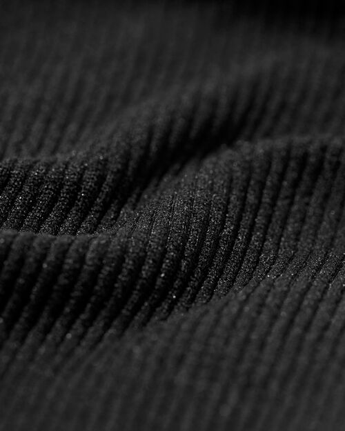 boxer femme sans couture côtelé noir