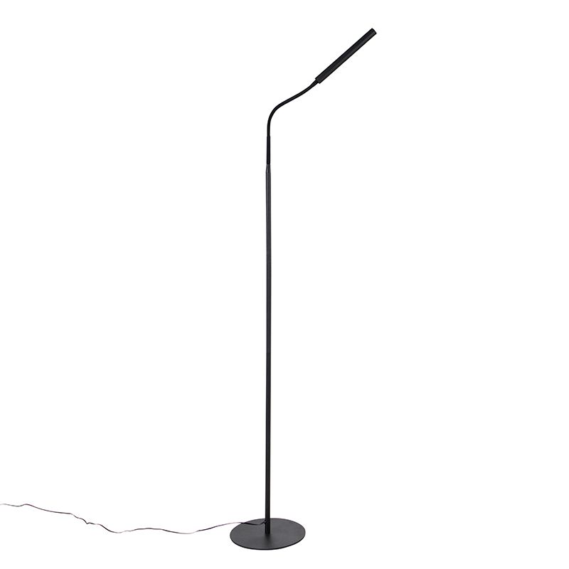 Design vloerlamp zwart incl. LED met touch dimmer - Palka