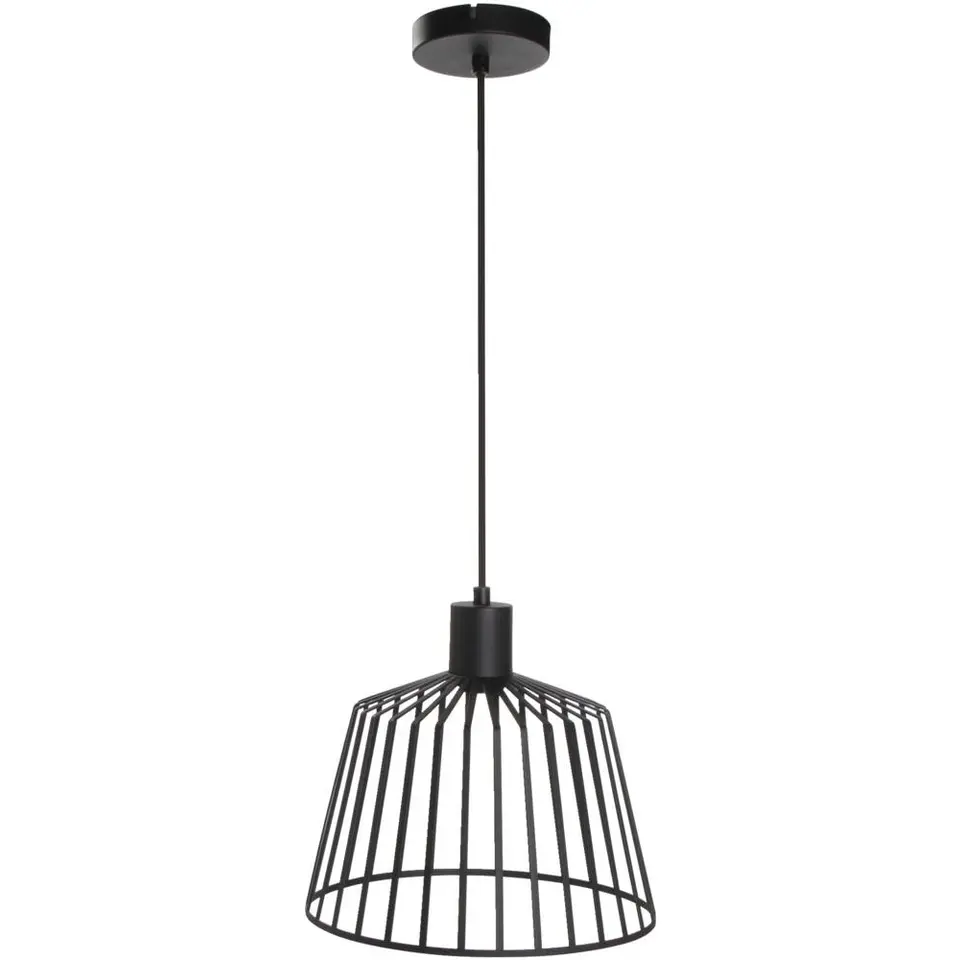 Hanglamp Fynn zwart metaal E27 150xØ30 cm
