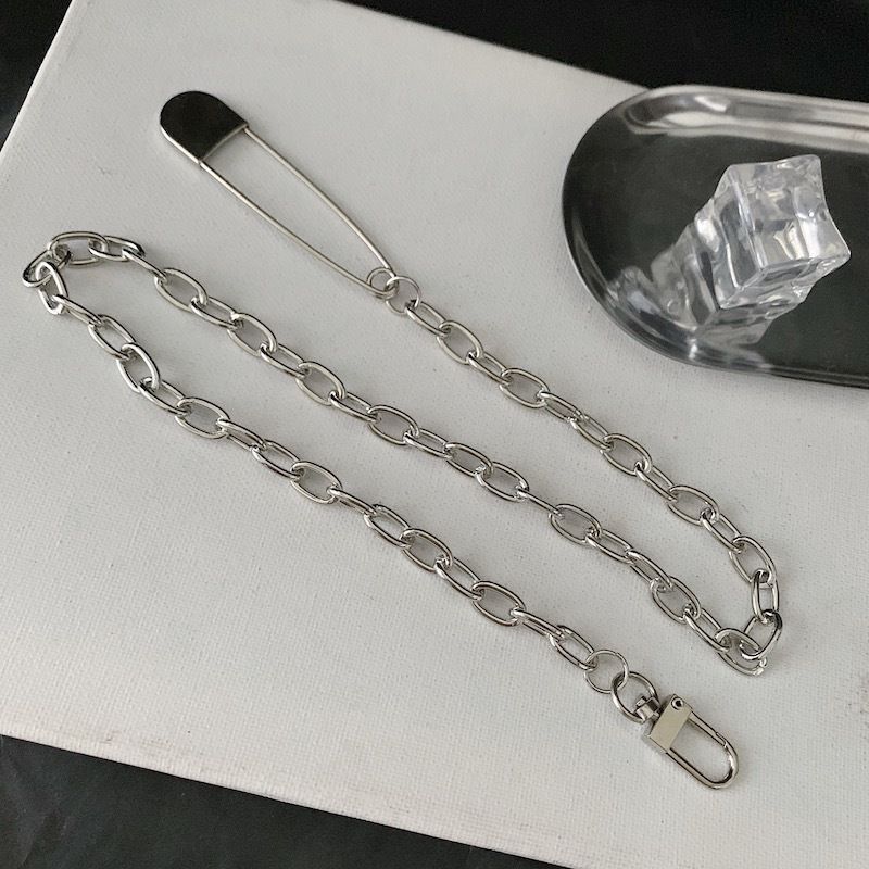 BABLIBU - Veiligheidsspeld hanger ketting van legering