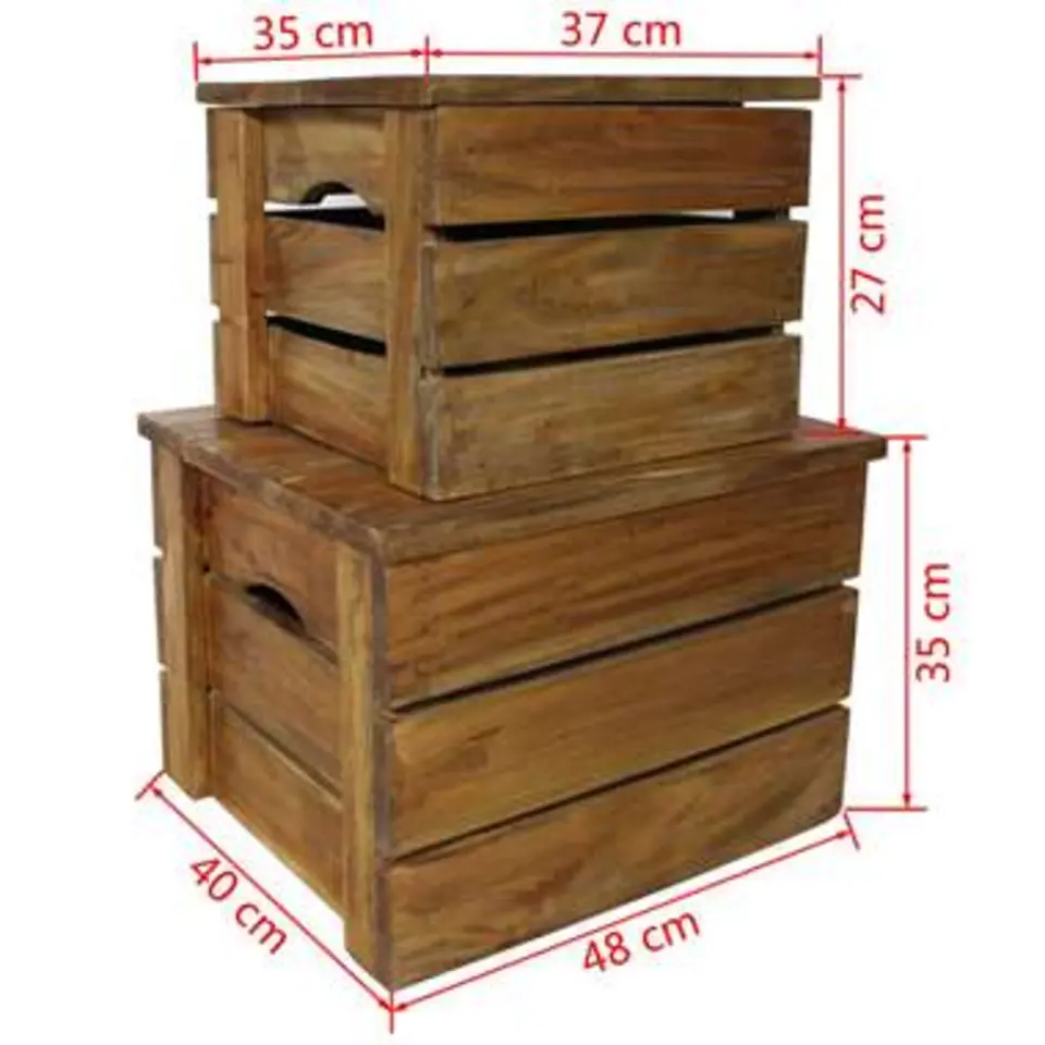 vidaXL - Opslagkrat - Bruin - Hout