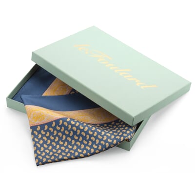 Seidentuch Paisley, Royalblau