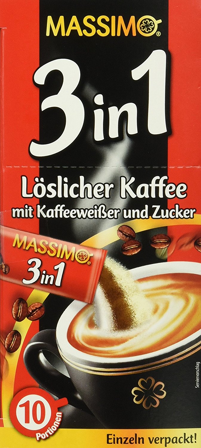 Massimo 3in1 Kaffee 10er 180g MHD:30.12.25