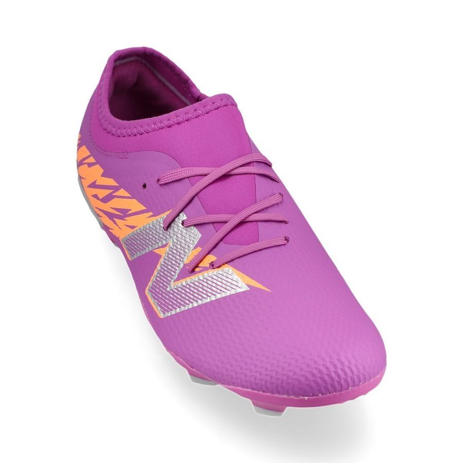 New Balance Furon V8 Team FG Energy Rush - Violet/Argenté/Orange Enfant