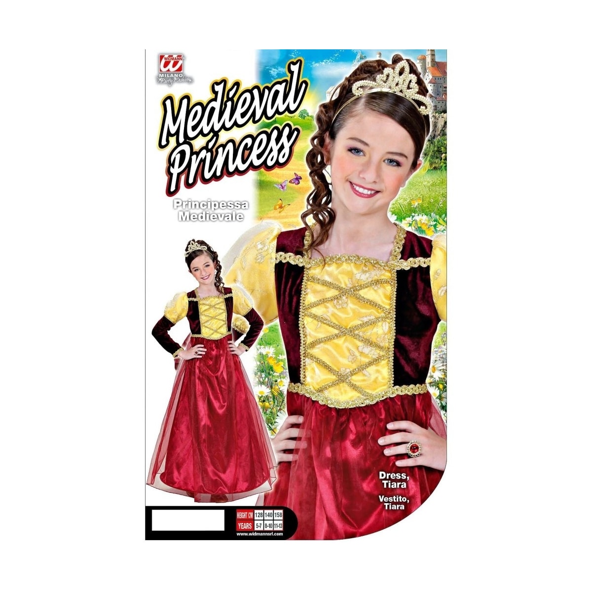 Barnekostyme prinsesse 8-10 år (140cm)