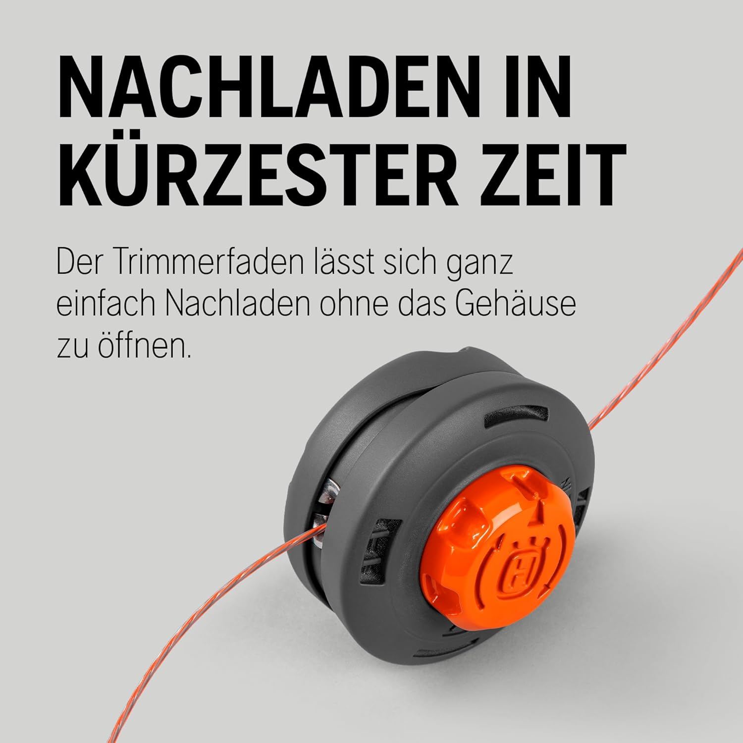 Husqvarna 122R Benzin-Rasentrimmer - 21,7cm³ 2-Takt Freischneider, 43 cm Schnittbreite, Tap 'n Go Kopf, Smart Start®, mit Doppelgurt