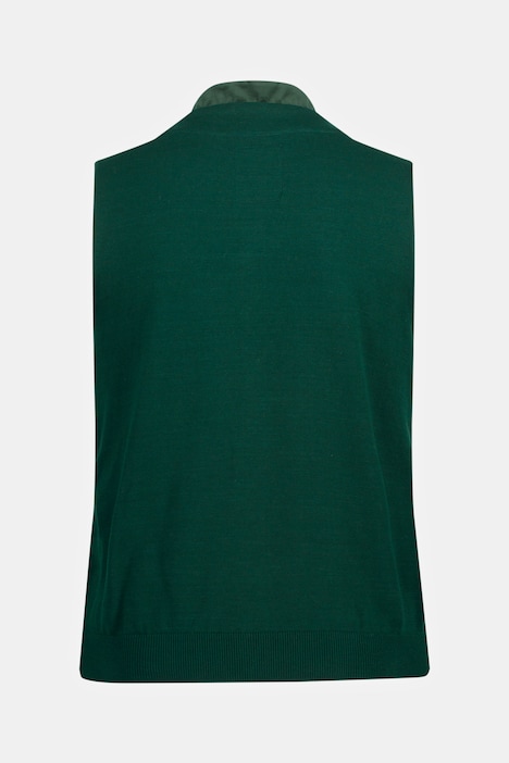 Weste, Tracht, Samt, Stehkragen, Strickrücken, bis Gr. 70