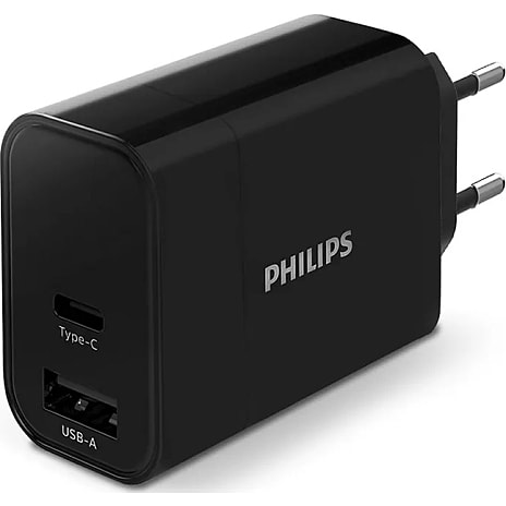 Philips hurtigoplader 30W - sort