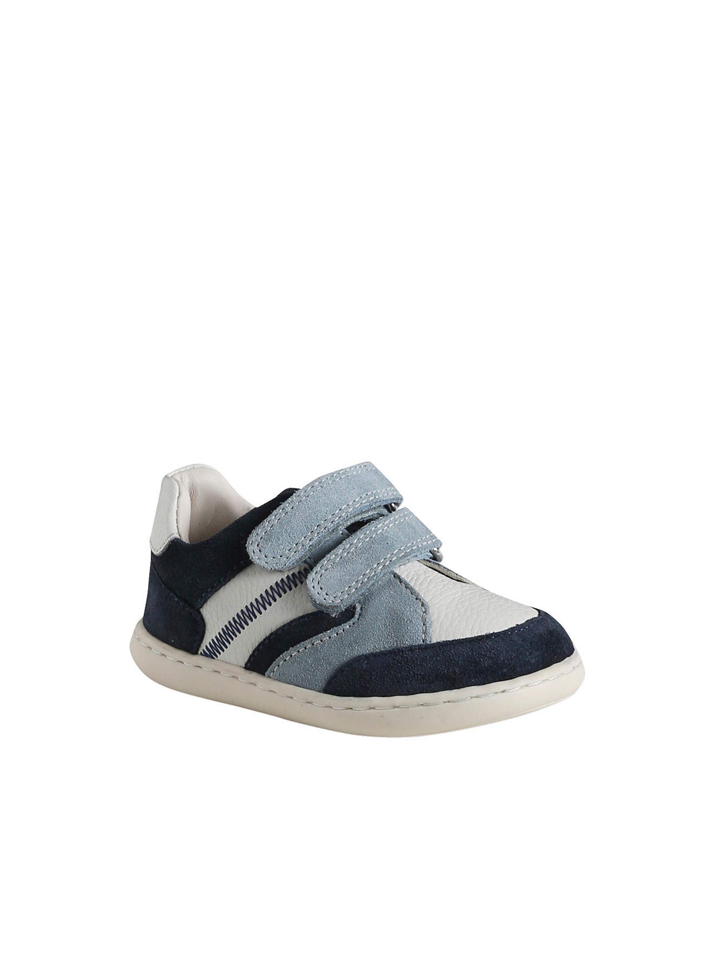 Vertbaudet Baby Lauflern-Sneakers mit Klett aus weichem Leder set blau
