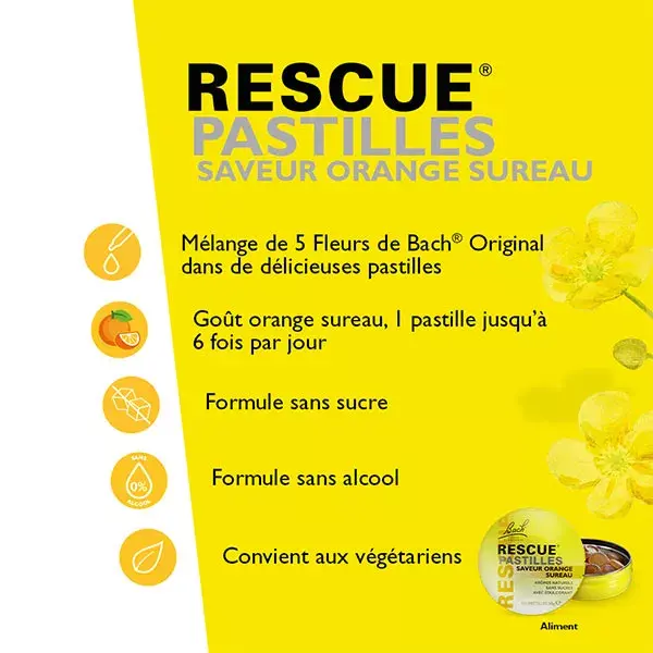 RESCUE Pastilhas de Laranja - 50 g
