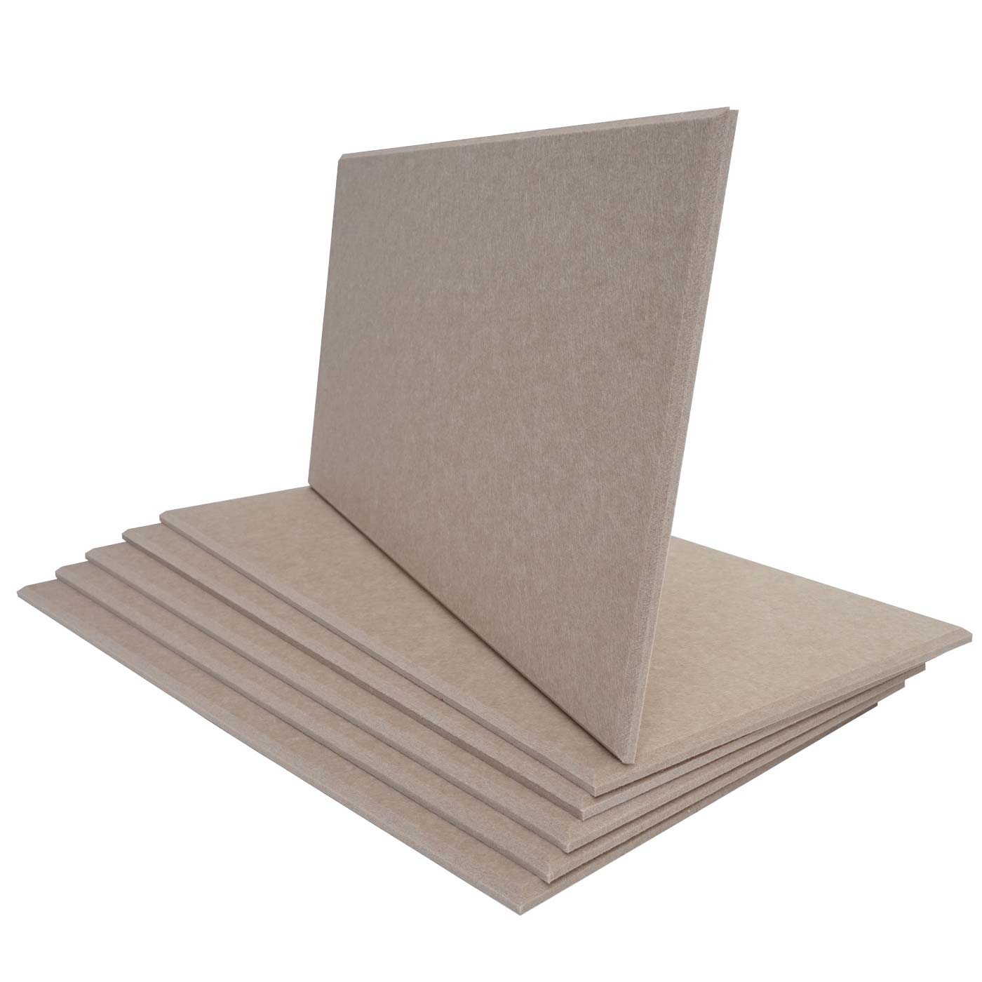 6er-Set Akustikwandpaneel MCW-L52, Wandpaneele Akustikplatten, schalldämmend 1qm Fläche 60x30cm ~ hellbraun