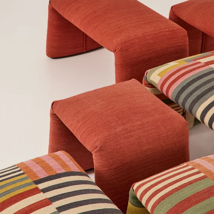 nanimarquina - Folded Bank, medium, 97 x 45 cm, karamell