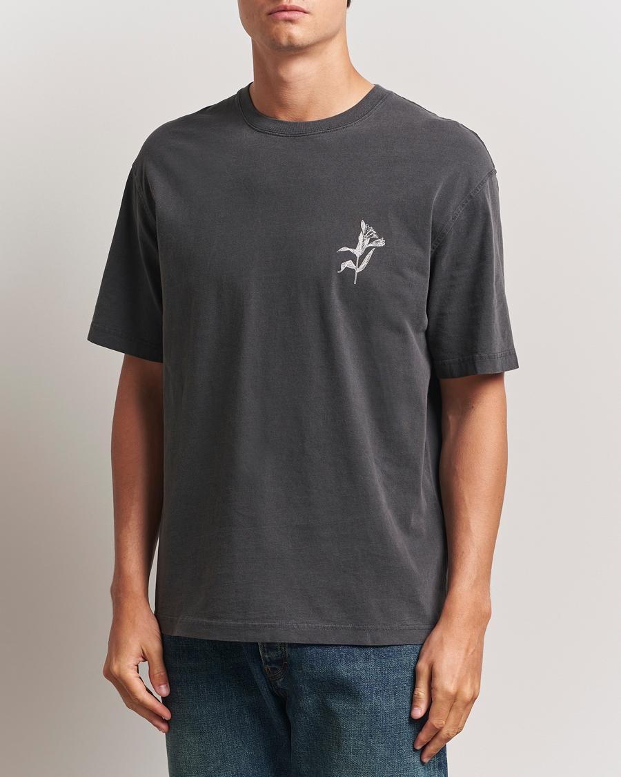 Samsøe Samsøe Printed Lily Crew Neck T-Shirt Washed Black
