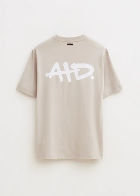T-shirt met print merk zand (ZND.L)
