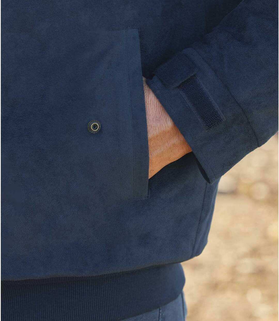Blouson Suédine Façon Daim Intérieur Matelassé