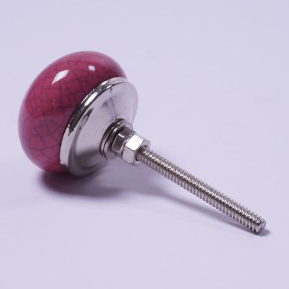 Keramik Möbelknopf, handglasiert, pink, Ø 3,5 cm günstig bestellen