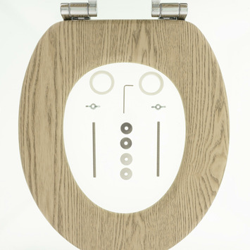 Tiger WC bril Steigerhout met Softclose