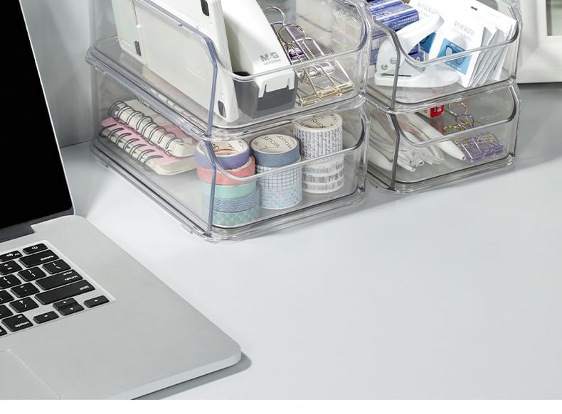 NEJA - Transparante plastic bureau-organizer (verschillende ontwerpen)