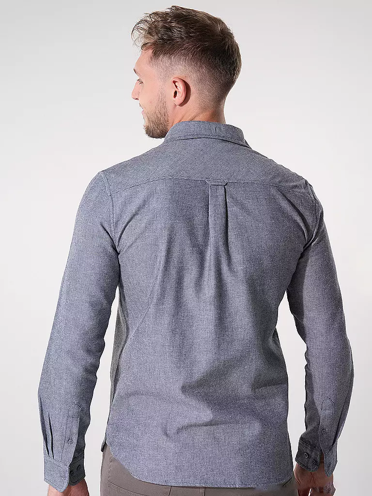 KNOWLEDGE COTTON APPAREL Flanellhemd Slim Fit grau