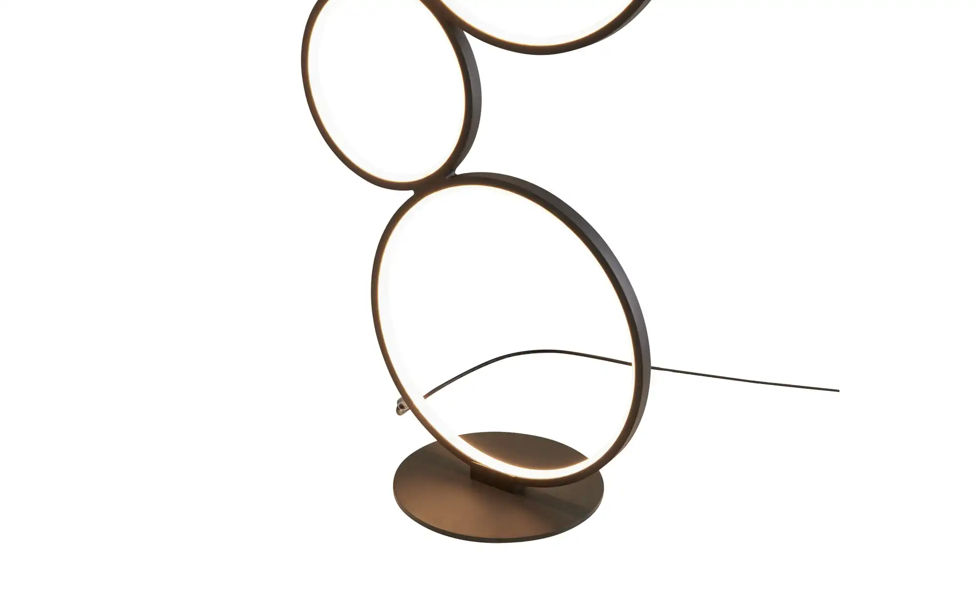 Trio LED-Stehleuchte, Schwarz, Kreise