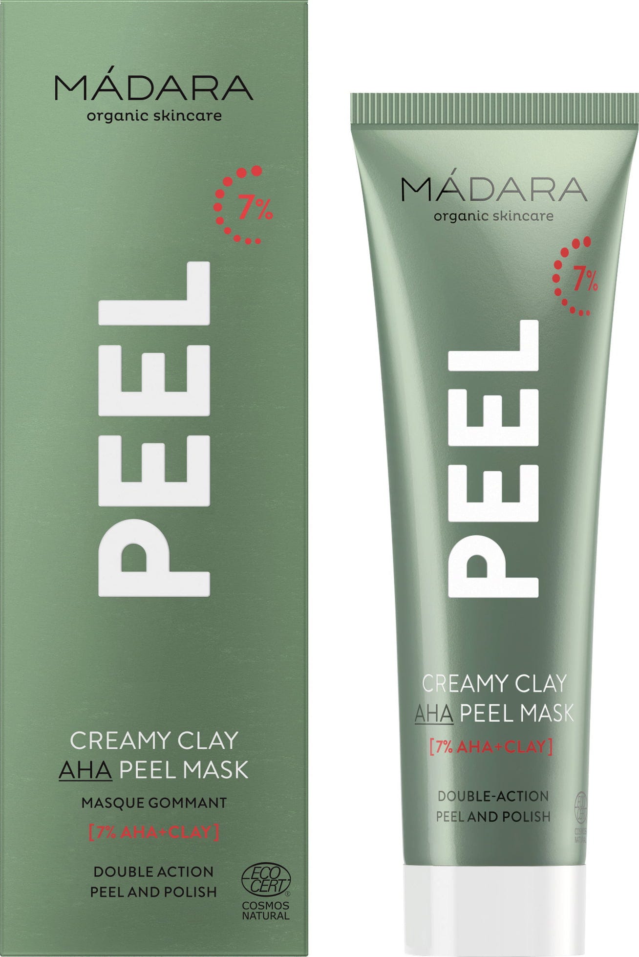 MÁDARA Organic Skincare  Creamy Clay AHA Peel Mask, 60 ml