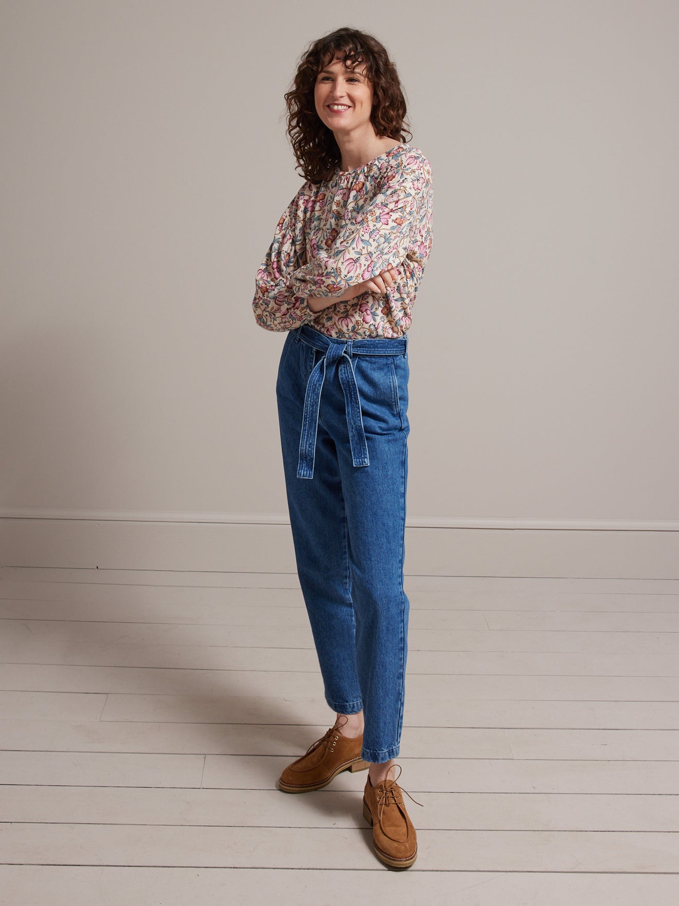 T-shirt manches bouffantes femme lin et viscose