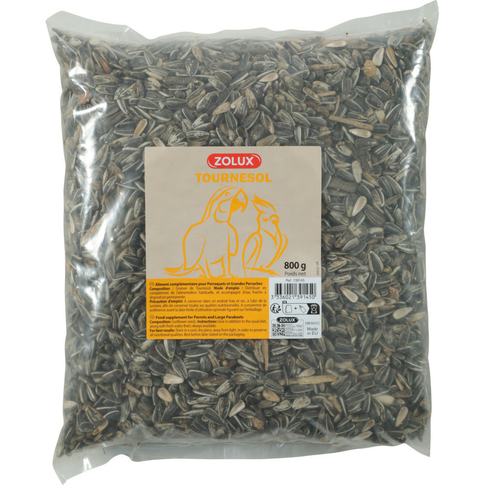 Tournesol sac 800 g pour perroquets et grandes perruches