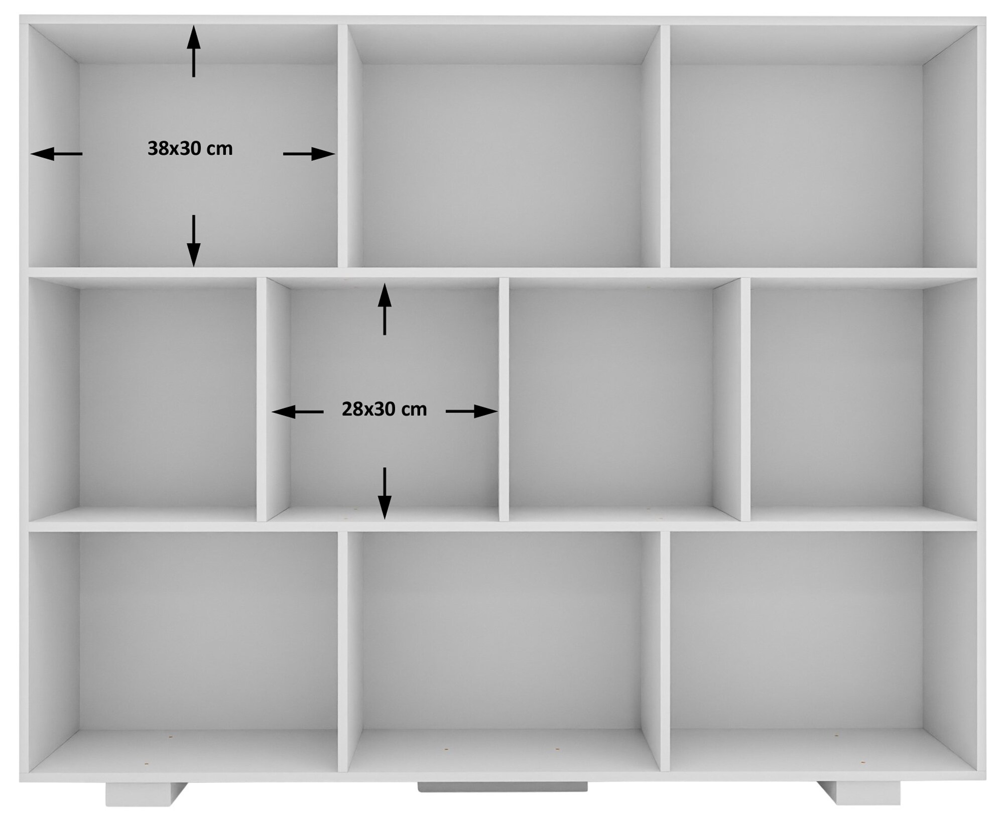 CLP Regal Peoria Mit Vielen Ablageflächen I Dekoratives Bücherregal I Wandregal Aus MDF
