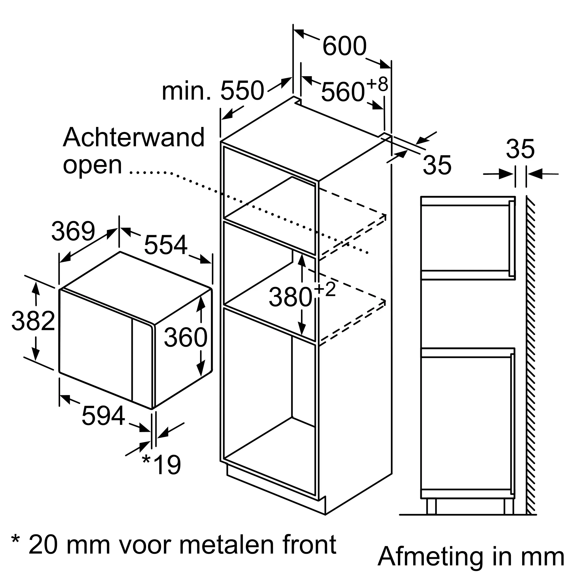 Serie 6 Inbouwmagnetron RVS