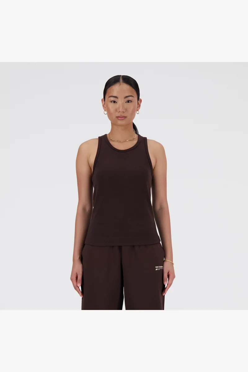 New Balance Linear Heritage Rib Knit Racer Damen Top