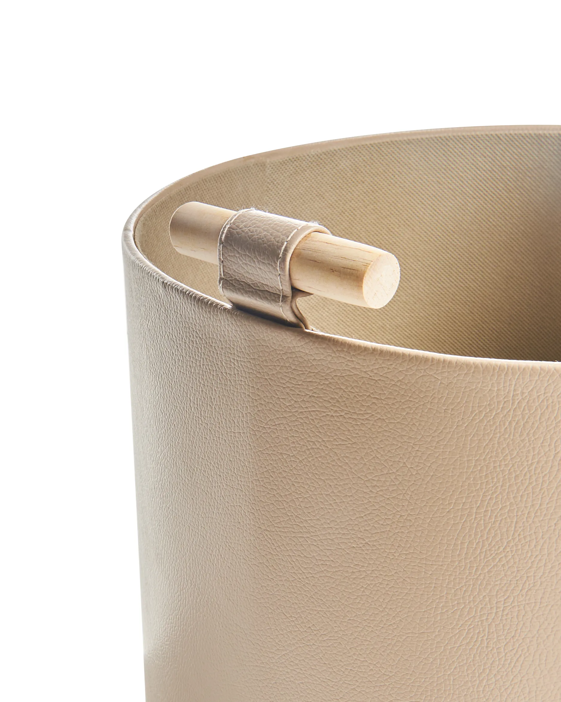 Set van 3 manden ARAM Kunstleer Beige