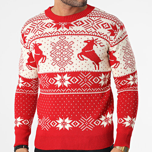Pull Beige Rouge