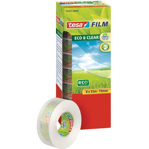 Film Ruban adhésif Eco & Clear pack éco, 19 mm x 33 m
