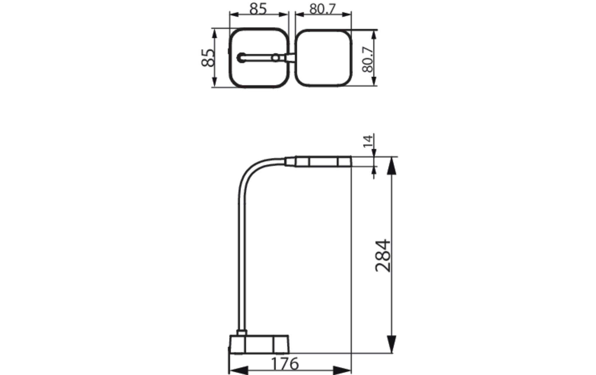 Schreibtischleuchte Rock, 5W, 4000K, WeissLED-Tischleuchte
