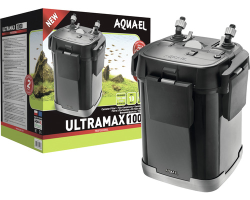 Aquael Ultramax 1000 buitenfilter voor aquaria van 100-300 liter, 15 W, max. 1000 l/u, slangdiameter 16/22 mm