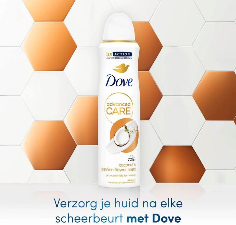 Dove - Advanced Care - Anti-Transpirant Deodorant Spray - Coconut & Jasmine Flower - 6 x 150 ml