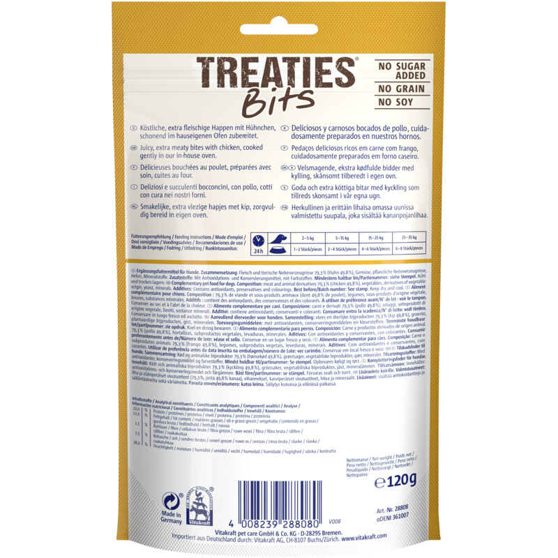 Vitakraft Treaties bits kip bacon
