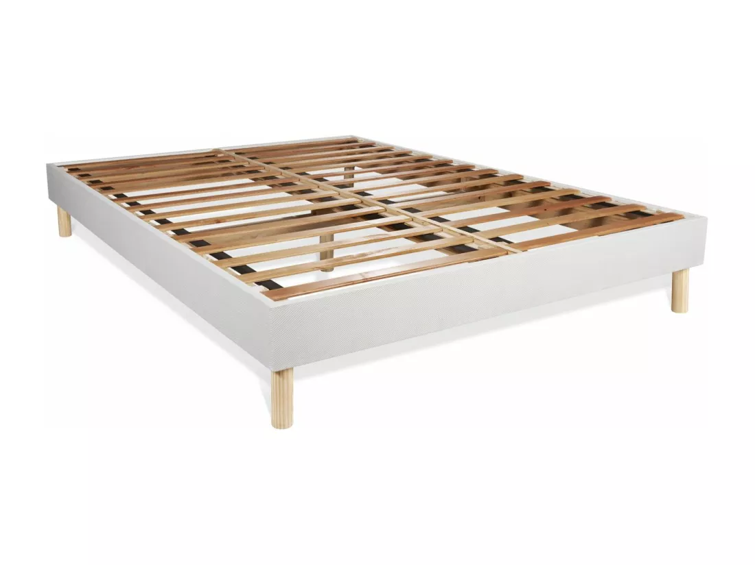 Ensemble matelas Mémoire de forme ACTIMEMO MAX 140x190 cm Maxi épaisseur 7zones de confort + sommier KIT blanc