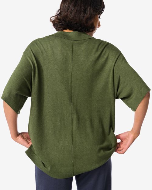 gilet maillé pour femmes  vert foncé