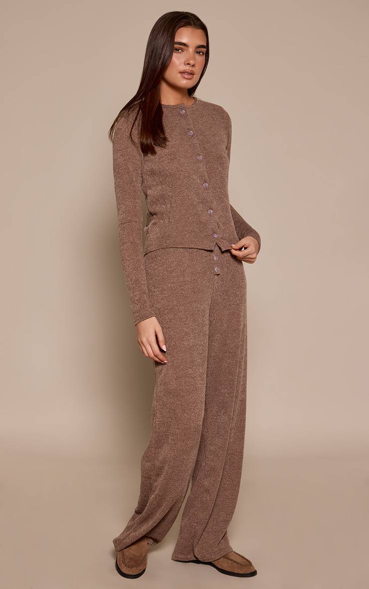 Moka Pantalon Décontracté Côtelé Chiné