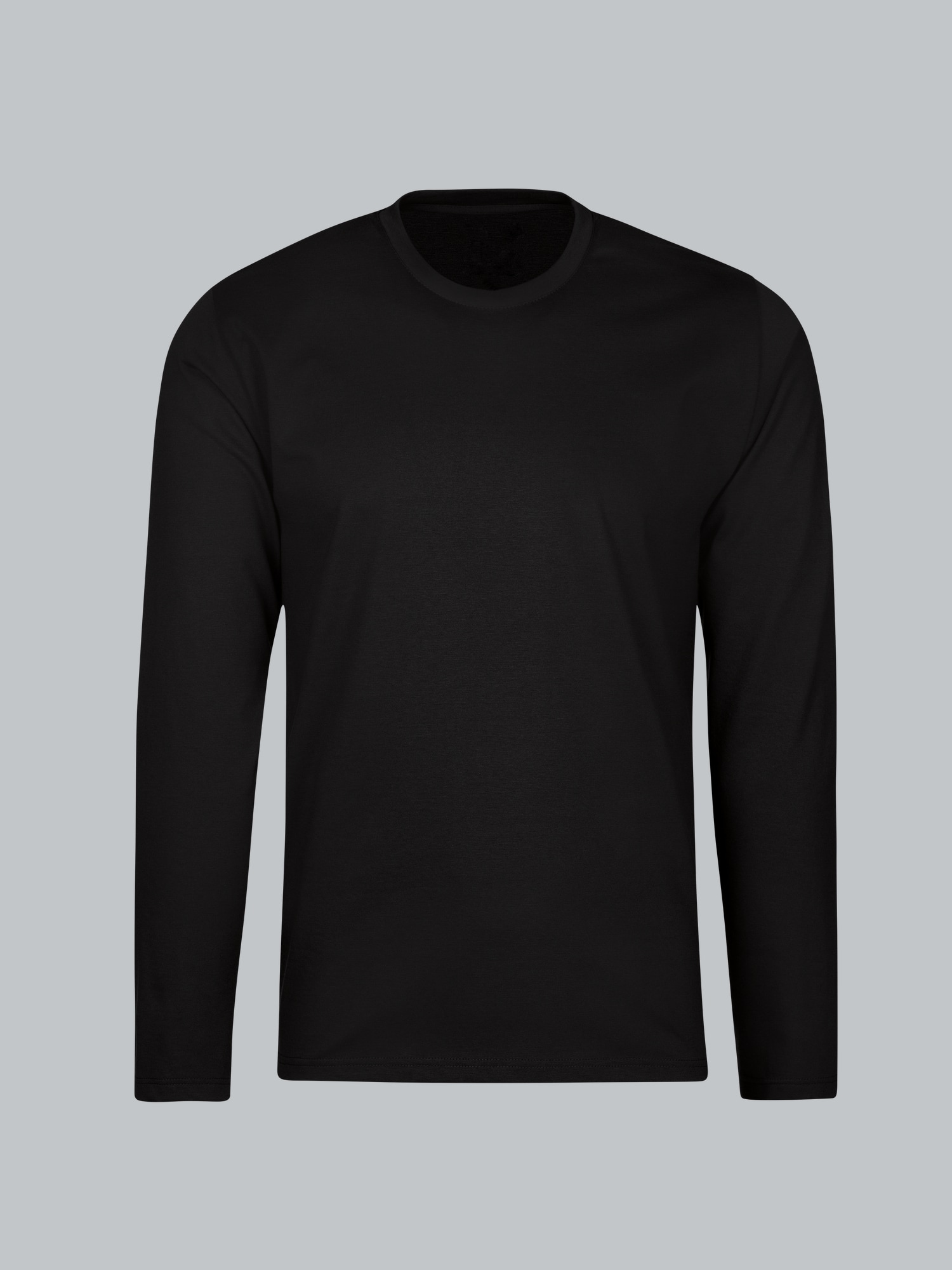 Langarmshirt aus 100% Baumwolle Schwarz