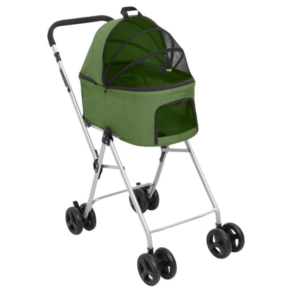 vidaXL Hundevogn 2-lags sammenleggbar grønn 83x48x97 cm oxford-stoff