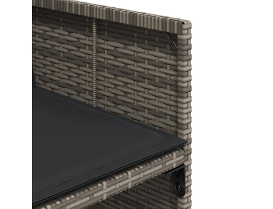 VIDAXL - Ensemble table et chaises Ensemble à manger de jardin 5 pcs coussins gris résine tress...