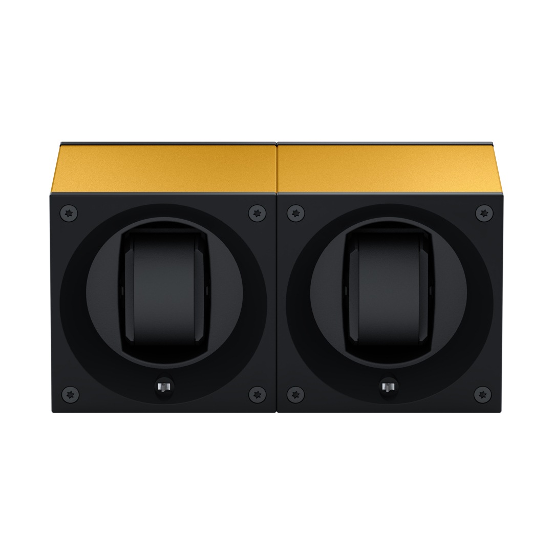 SwissKubik Masterbox Vergoldetes Aluminium - 2 Uhren