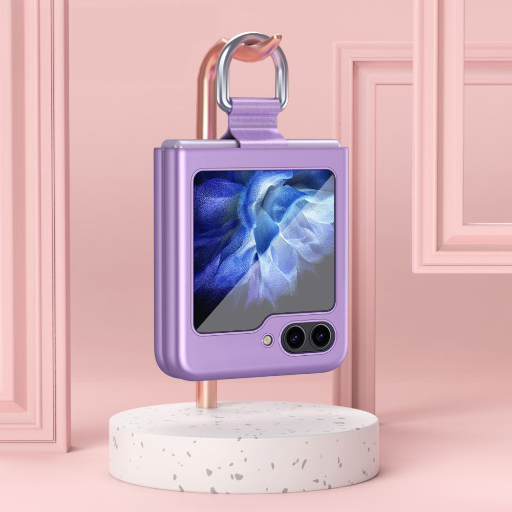 Samsung Galaxy Z Flip7 FE / Z Flip6 5G Soft Touch Hardcase Schutzhülle mit Ring - Roségold