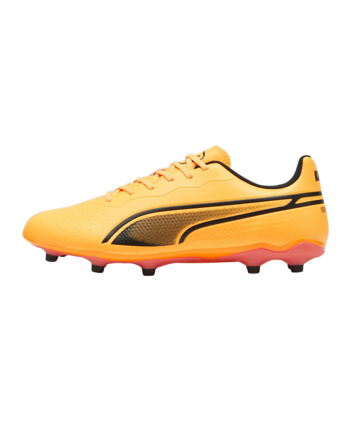 PUMA KING Match FG/AG The Forever Faster Orange Schwarz F05