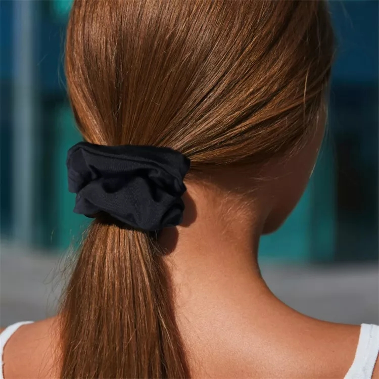 2in1 Anti-K.o. Tropfen Scrunchie Haargummi mit Getränke Becher Abdeckung für Festival / OpenAir / Partys - Schwarz