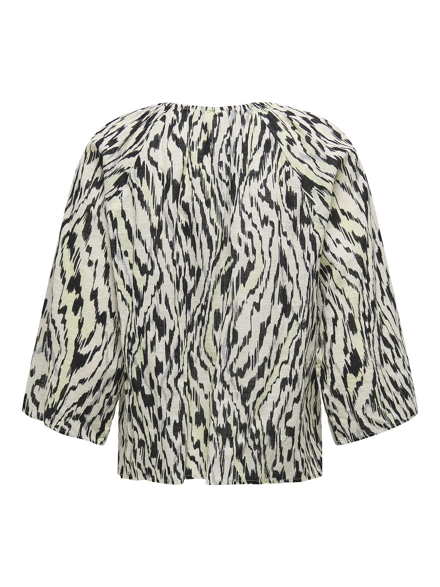 Blusa estampada JDY com laço no pescoço
