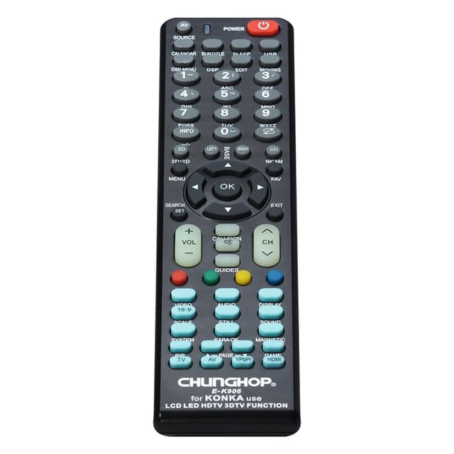 TV-fjernbetjening CHUNGHOP erstatning for E-K906 til Konka TV