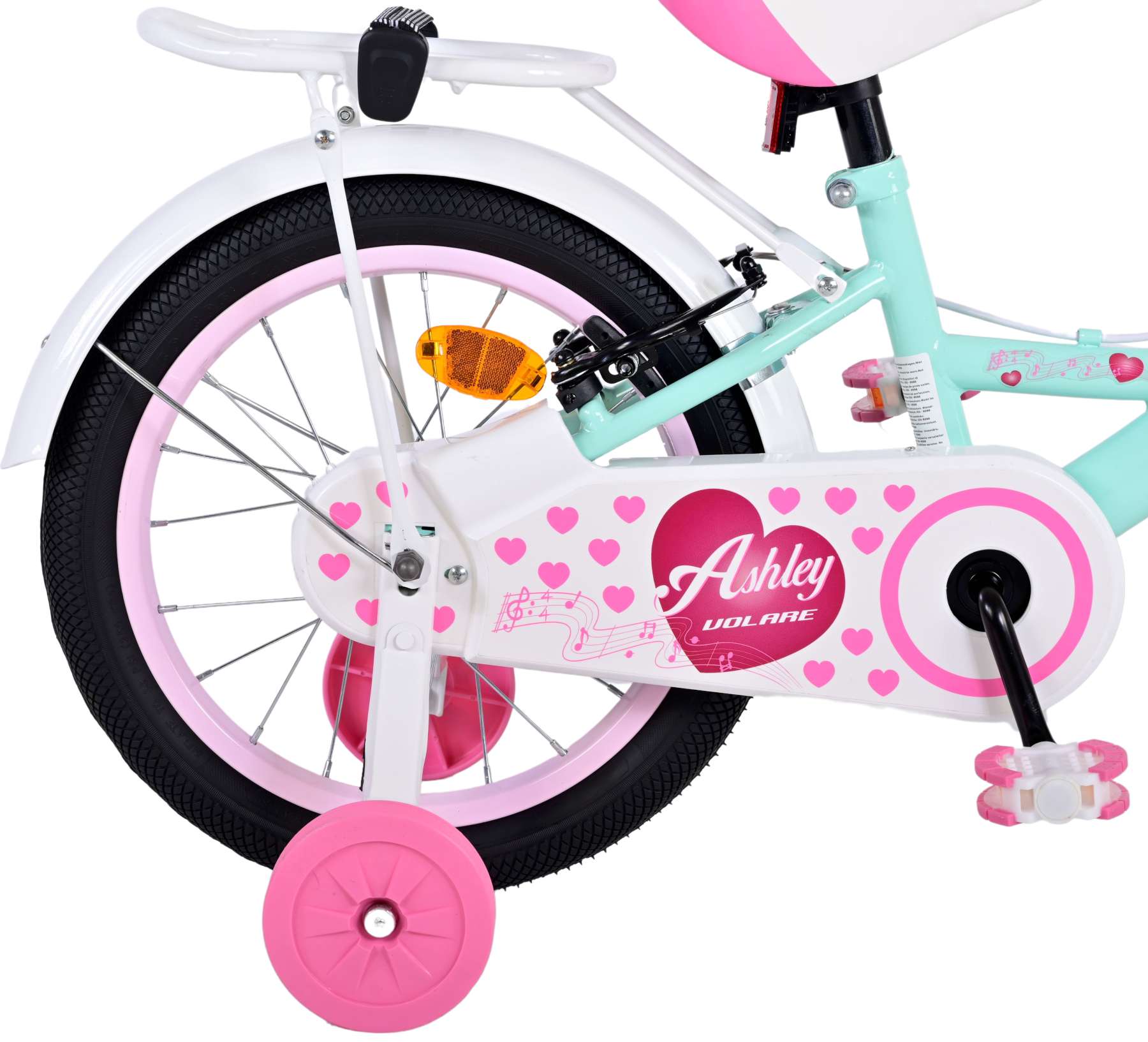 TPFSports Ashley Kinderfahrrad - Mädchen - 16 Zoll - Rücktritt + Handbremse - Rosa
